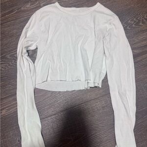 WHITE LONG SLEEVE BRANDY MELVILLE TOP